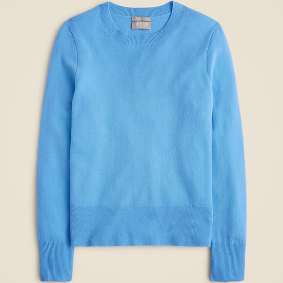 J. Crew Sweaters - NWOT J Crew Cashmere Classic-fit Crewneck Sweater Pale Cerulean L